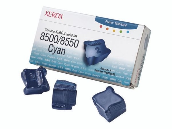 Xerox Phaser 8500/8550 - Cyan - fast bläck - för Phaser 8500DN, 8500N, 8550DP, 8550DT, 8550DX