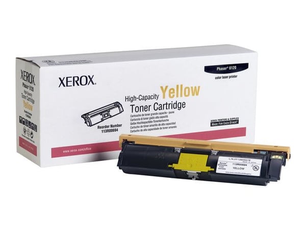 Xerox Phaser 6120 - Høykapasitets - gul - original - tonerpatron - for Phaser 6115MFP/D, 6115MFP/N, 6120, 6120N, 6120VN