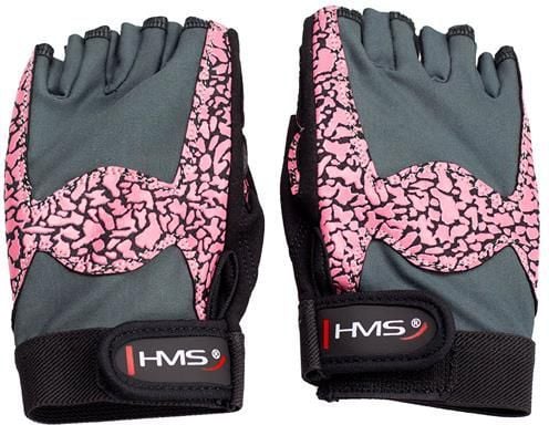 HMS Gym Gloves RST03 vaaleanpunainen-harmaa r. L (17-63-222)