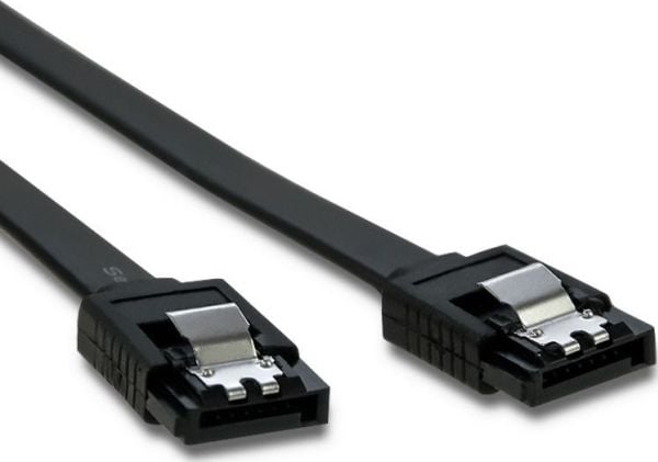Qoltec - SATA-kabel - Serial ATA 150/300/600 - SATA (hann) til SATA (hann) - 50 cm - svart