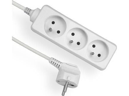 Elgotech Economic extension cord 3 outlets w/u white 1.5m (EPS-301,5)