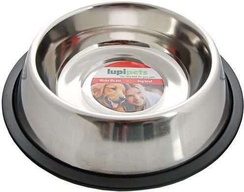 LUPI PETS metalskål med gummi 0,7 l LUPI PETS metalskål med gummi 0,7 l