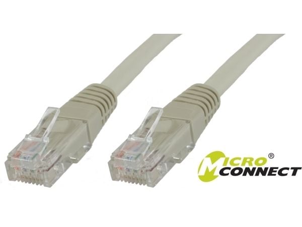 MicroConnect - Nettverkskabel - RJ-45 (hann) til RJ-45 (hann) - 60 m - 6 mm - UTP - CAT 6 - halogenfri, rund, uten hindringer, flertrådet - grå