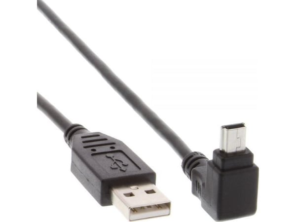 InLine 34220, 2 m, USB A, Mini-USB B, USB 2.0, uros-/urosliitin, musta