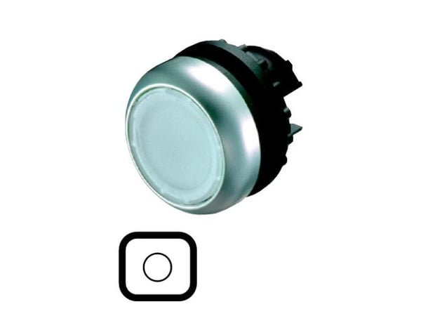 Eaton M22-DRL-W, Painikekytkin, Musta, Metallinen, Valkoinen, IP66, IP67, IP69, 29,7 mm, 29,7 mm, -25 - 70 °C