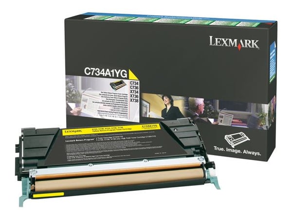 Lexmark C734A1YG, 6000 sivua, Keltainen, 1 kpl
