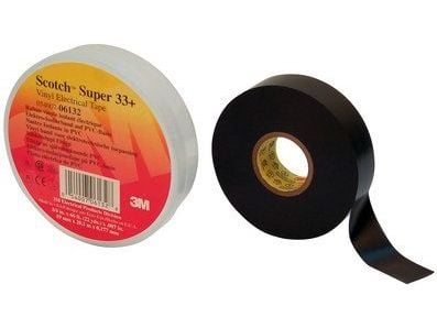 3M isoleringstejp 25 mm x 33 m PVC Scotch 33 svart (80012023059)