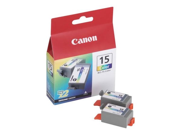 Canon BCI-15 Colour Twin Pack - 2-pack - 7.5 ml - färg (cyan, magenta, gul) - original - bläcktank - för i70, 80