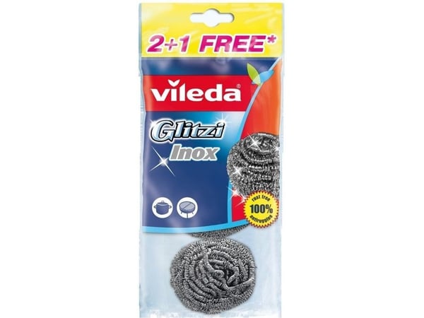 VILEDA stålskure Glitzi Spiral INOX 2+1 (160561)