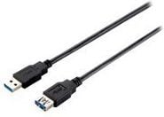 Equip 128399, 3 m, USB A, USB A, USB 3.2 Gen 1 (3.1 Gen 1), Hankjønn/hunkjønn, Sort