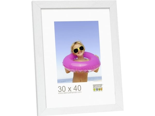 Deknudt S44CF1, Enkel bilderamme, MDF, Tre, Hvit, 30 x 40 cm, Rektangulær, 320 mm
