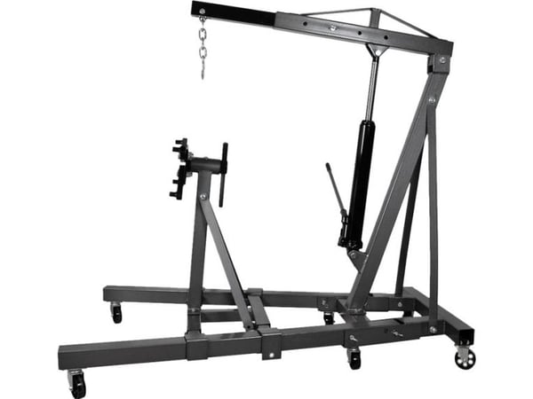 AWTOOLS verkstedkran 2T + monteringsvogn for motor