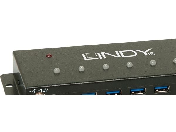 Lindy 43128, USB 3.2 Gen 1 (3.1 Gen 1) Type-A, 5000 Mbit/s, Musta, 0,8 m, 185 mm, 75 mm