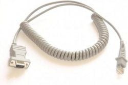 Datalogic CAB-408 - Seriell kabel - DB-9 (hunn) - 2.9 m - rullet sammen - for Catcher; Dragon; FireScan; Gryphon; Heron; Heron G; Lynx; Touch 65, 90
