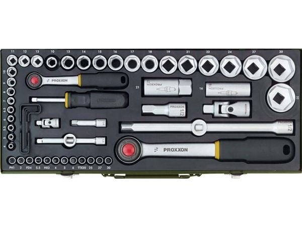 Hylsysarja 1/4"+1/2" 56 kpl PROXXON