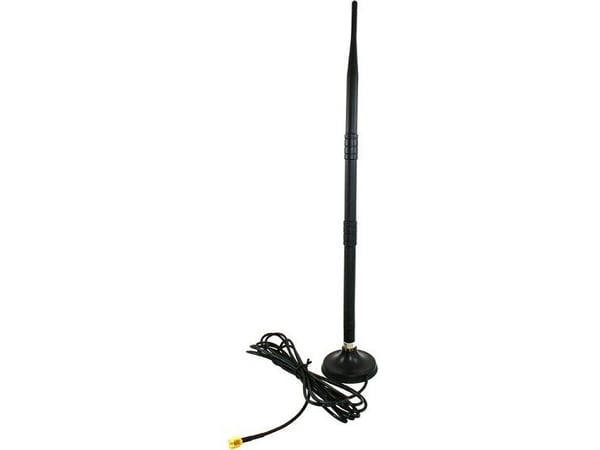 Savio AK-05, 12 dBi, 2.4 GHz, Rundtstrålende antenne, RP-SMA, 2 m
