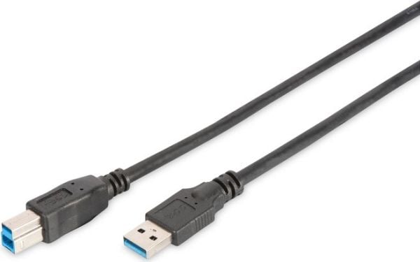 DIGITUS DB-300115-018-S - USB-kaapeli - USB-tyyppi A (uros) - USB-tyyppi B (uros) - USB 3.1 - 1,8 m - muotoiltu - musta