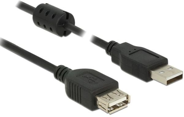 Delock - USB-forlengelseskabel - USB (hann) til USB (hunn) - USB 2.0 - 1 m - svart