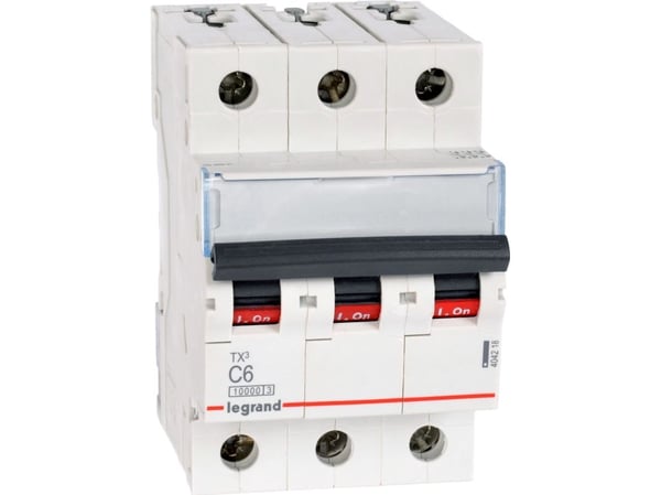Legrand TX3, Dvärgbrytare, Typ C, IP20, 240 - 415 V