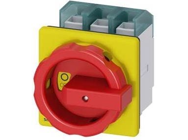 Siemens 0-1 3P 125A nokkakytkin sisäänrakennettu keltainen/punainen IP65 (3LD2804-0TK53)