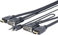 VivoLink Pro - HDMI-kabel - HD-15 (VGA), mini-phone stereo 3.5 mm, HDMI hann til HD-15 (VGA), mini-phone stereo 3.5 mm, HDMI hann - 7 m