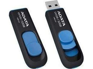 ADATA DashDrive UV128 - USB flash-enhet - 32 GB - USB 3.0 - svart/blå