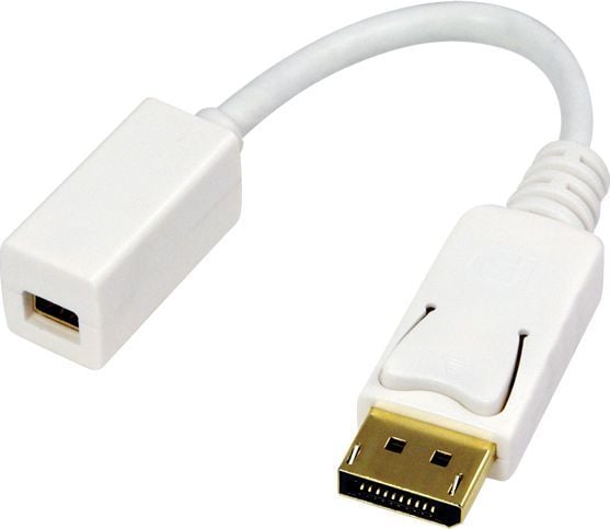 LogiLink Adapter DisplayPort / Mini DisplayPort, DisplayPort, Mini DisplayPort, Hankjønn, Hunkjønn, Hvit