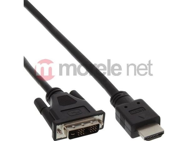 InLine 4043718064564, 2 m, HDMI-tyyppi A (vakio), DVI, Uros, Uros, Suora
