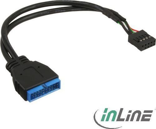 InLine 33449M, 0,3 m, Svart