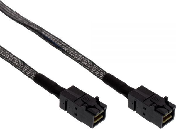 InLine 27625B, 1 m, SFF-8643, SFF-8643, Hankjønn/hankjønn, Sort, 57 g
