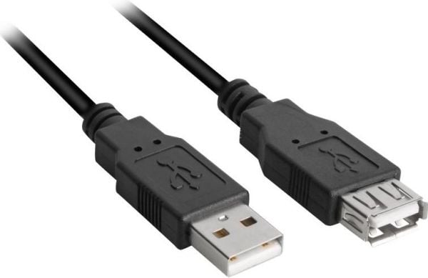 Sharkoon - USB-forlengelseskabel - USB (hunn) til USB (hann) - USB 2.0 - 50 cm - svart