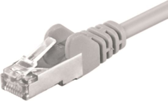 M-CAB - Koblingskabel - RJ-45 (hann) til RJ-45 (hann) - 1 m - SFTP, PiMF - CAT 5e - formstøpt - grå