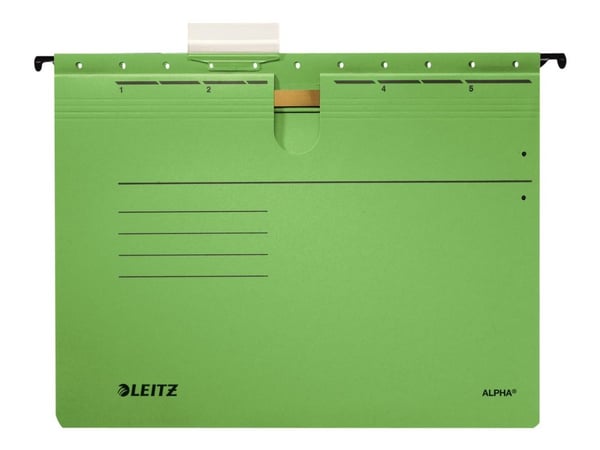 Leitz ALPHA - Ripustettava kansio - A4 - välilehdillä - vihreä Leitz ALPHA - Ripustettava kansio - A4 - välilehdillä - vihreä