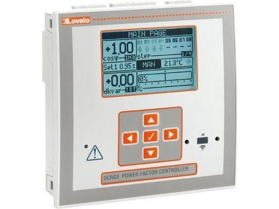 Lovato Electric Automatisk effektfaktorregulator for 1f og 3f n/n- og s/n-systemer (DCRG8)