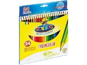Carioca lyijykynät, kolmiomaiset, 24 väriä (42516-24)