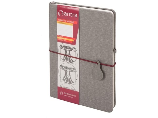 Antra Notes A5 Kropki Renaissance Szary ANTRA - 280234