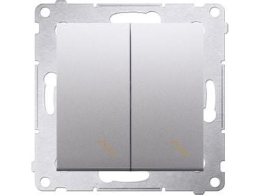 Kontakt-Simon DW6/2L.01/43, Muovi, Hopea, IP20, IP44, 250 V, 10 A, 75 mm