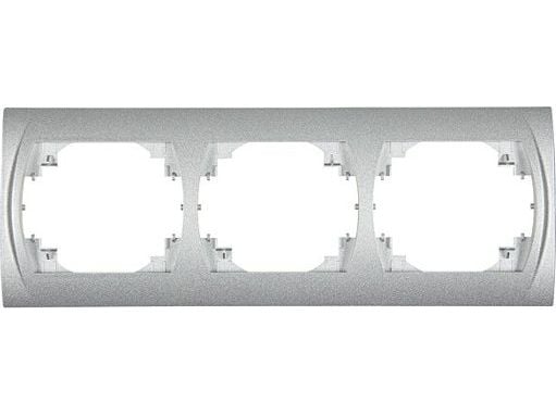 Karlik LOGO Vaakasuora kolminkertainen kehys hopea metallinen 7LRH-3