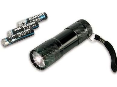 Ansmann Action9, Lommelykt, Svart, Aluminium, LED, 9 lamper, 30 m