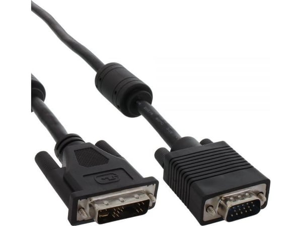 InLine DVI-A - D-Sub M-M 5m, 5 m, DVI-A, D-sub (DB-25), Sort, Hankjønn/hankjønn, 486 g