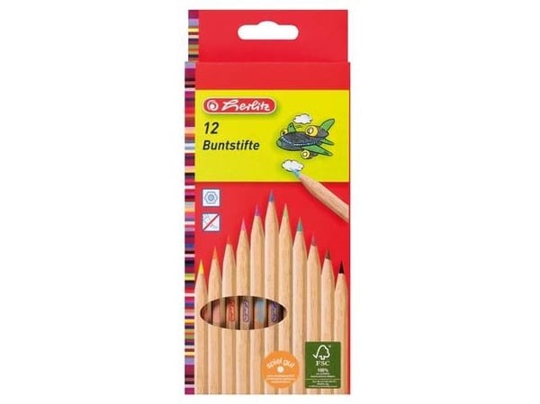 Herlitz 8660086, Tre, Tre, Multi, 12 stykker