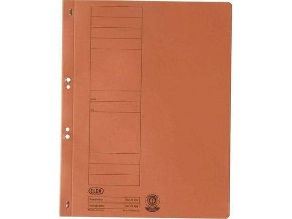 ELBA remsehefter i papp, oransje, med fullt forsideparti kjøpmannsjournal (21450 OG) pakket 50 stk