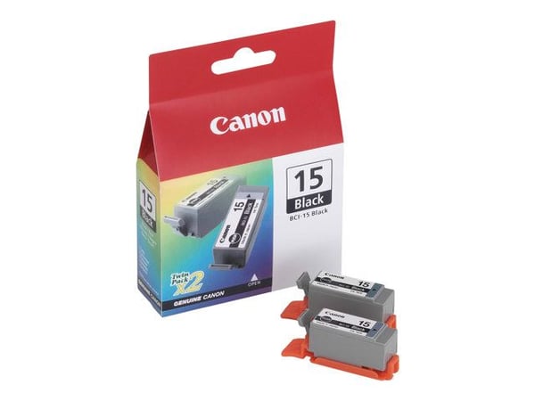 Canon BCI-15 - 2-pack - svart - original - blekkbeholder - for i70, 80; PIXMA iP90, iP90v