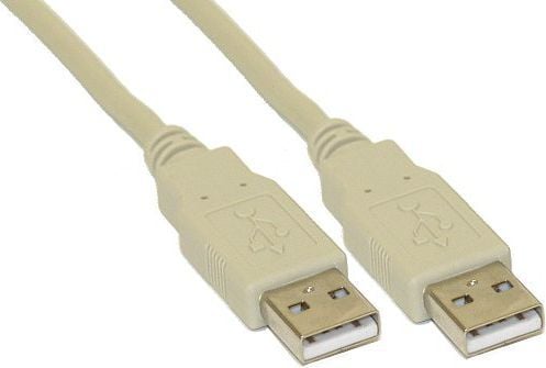 InLine 34318H, 2 m, USB A, USB A, Hankjønn/hankjønn, 0,48 Gbit/s, Beige