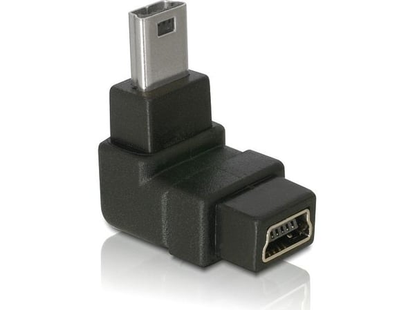 DeLOCK Adapter USB-B mini, USB-B mini 5-pin, USB-B mini 5-pin, Musta