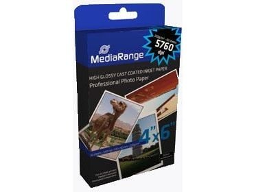 MediaRange - Högblank - bestruket - 100 x 150 mm - 220 g/m² - 50 ark fotopapper