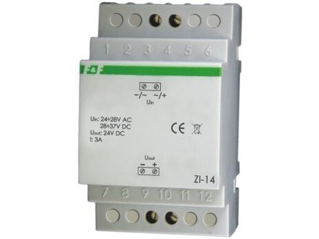 F&F Kytkentätoiminen virtalähde 24VAC/24VDC 72W 3A ZI-14 F&F Kytkentätoiminen virtalähde 24VAC/24VDC 72W 3A ZI-14