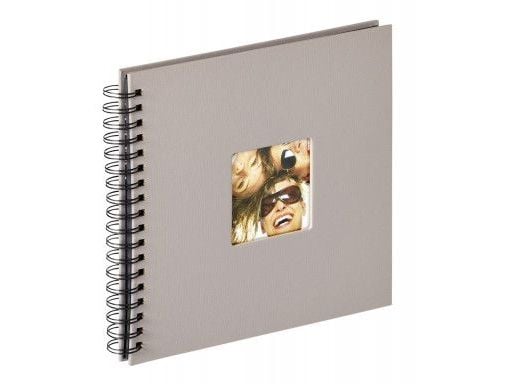 Walther Fun grijs spiraal 26x25 40 zwarte pagina''s SA108X, Grå, 40 ark, Spiralbinding, Papir, Sort, 30 mm