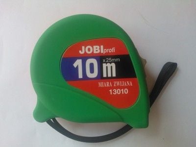 JOBI 10 m gummiert målebånd