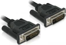 Delock - DVI-kabel - dobbeltlenke - DVI-D (hann) til DVI-D (hann) - 50 cm